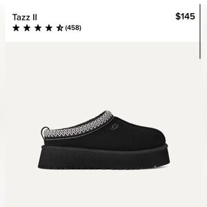 UGG Tasman Tazz II Black Mule Slip On Loafers Women’s Size 7